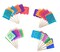 Set of 24 Pcs Multi-Colored Mini Mexican Paper Papel Picado Tissue Banner Flags Banderita s Fiesta Party Decorations Cupcake Topper Party Banderines Flower Design